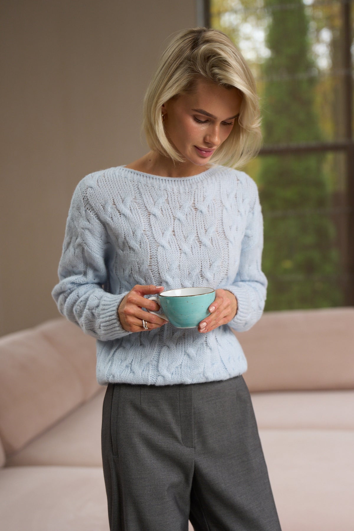 Pulover 4028 — albastru cer