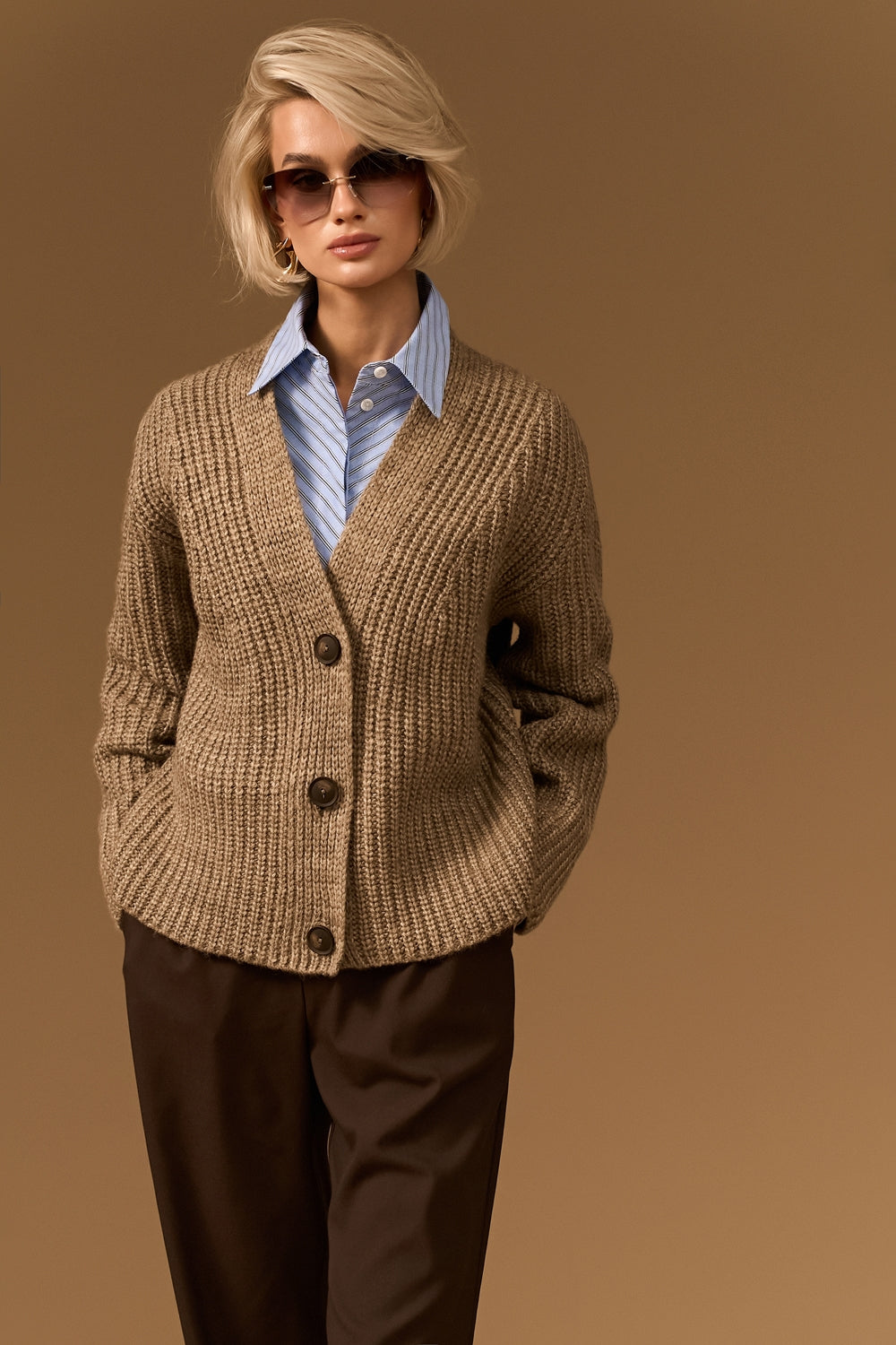 Cardigan 2931 — cappuccino - cappuccino