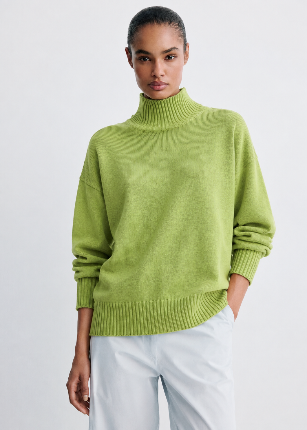Pulover SENSE — verde lime-oliv