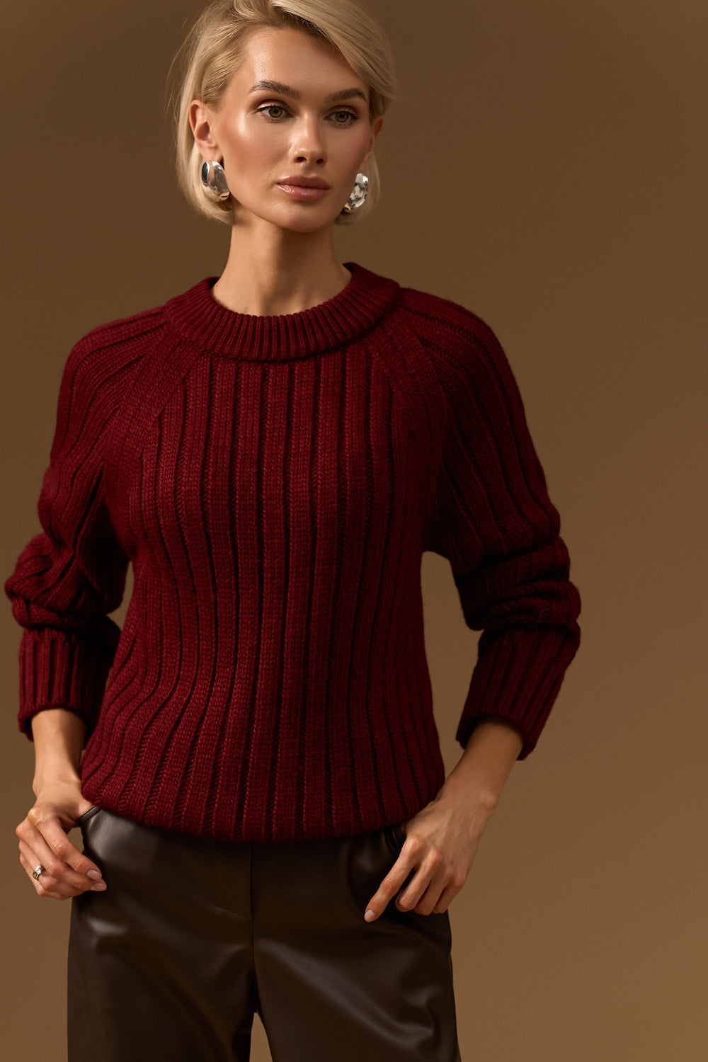 Pulover 2922 — burgundy