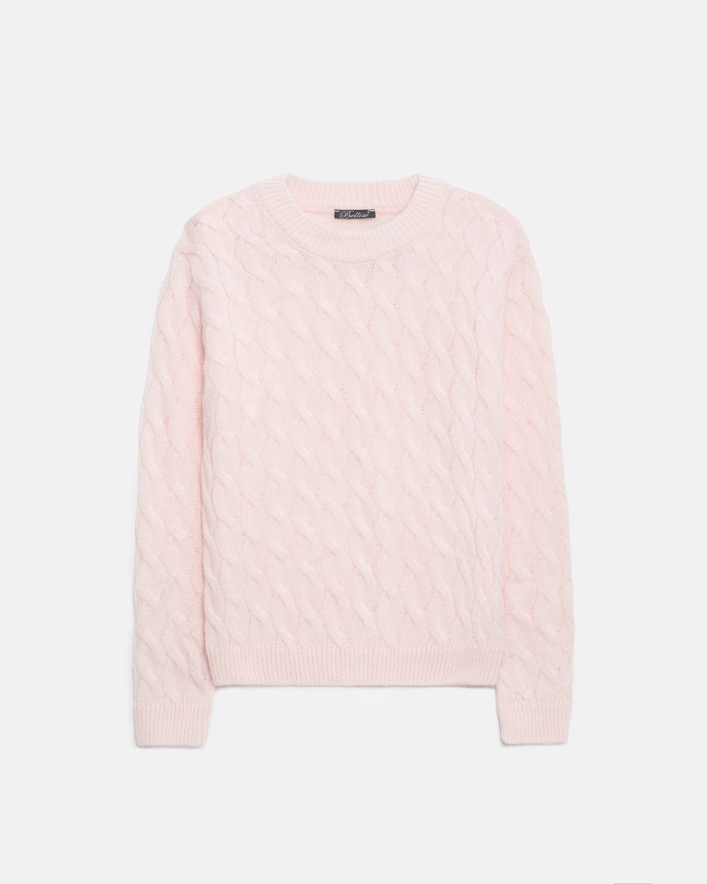 Pulover cu împletituri 2988 — pudră