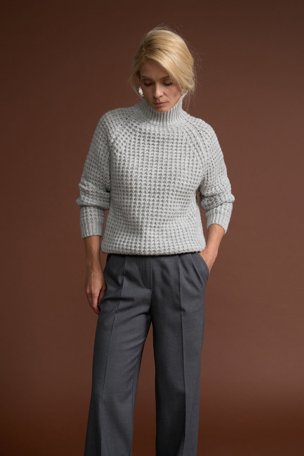 Pulover 2878 — gri deschis
