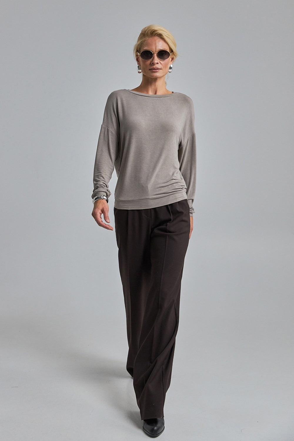 Pulover 3082 — taupe închis - taupe închis