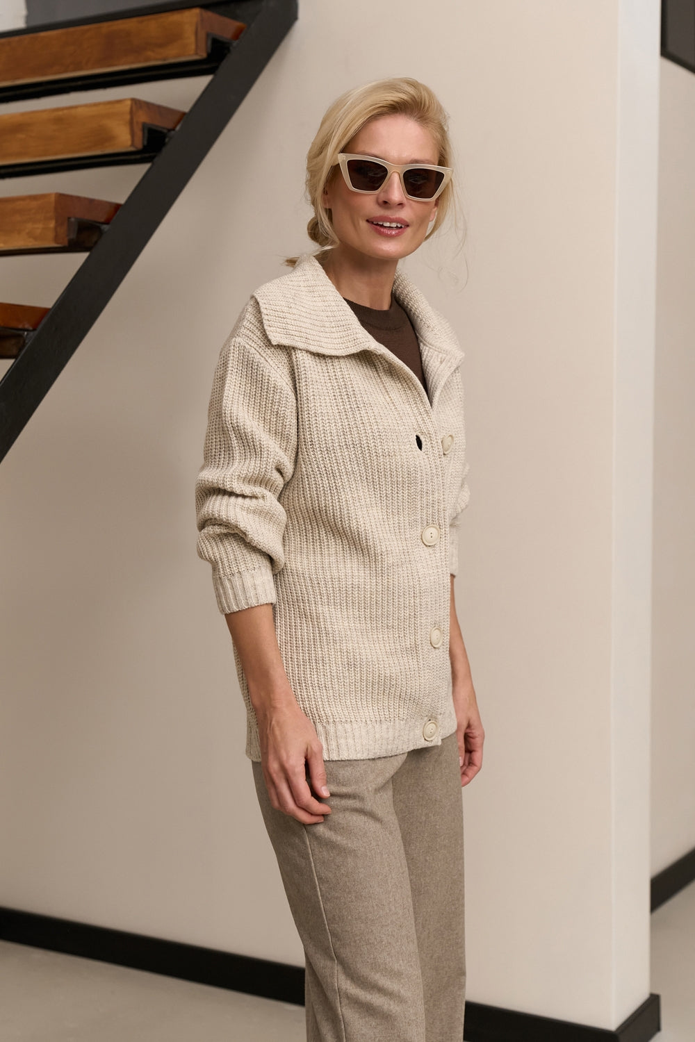 Cardigan 2872 — natural