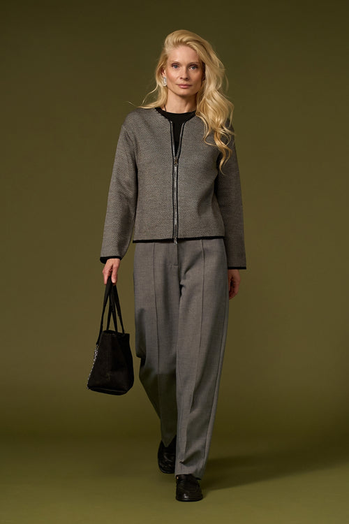 Cardigan 2901 — negru + in - negru + in