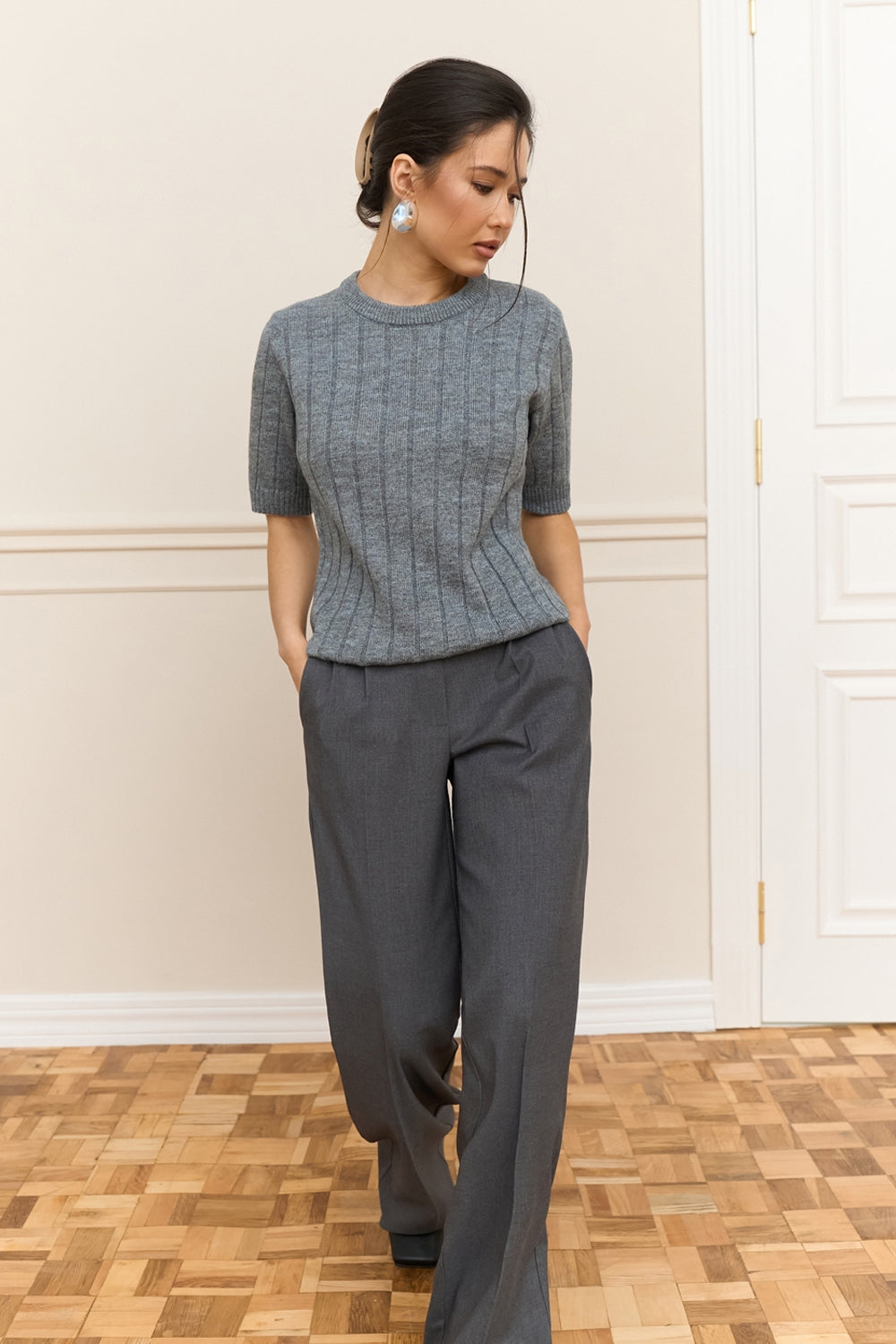 Pulover 2921 — gri - gri