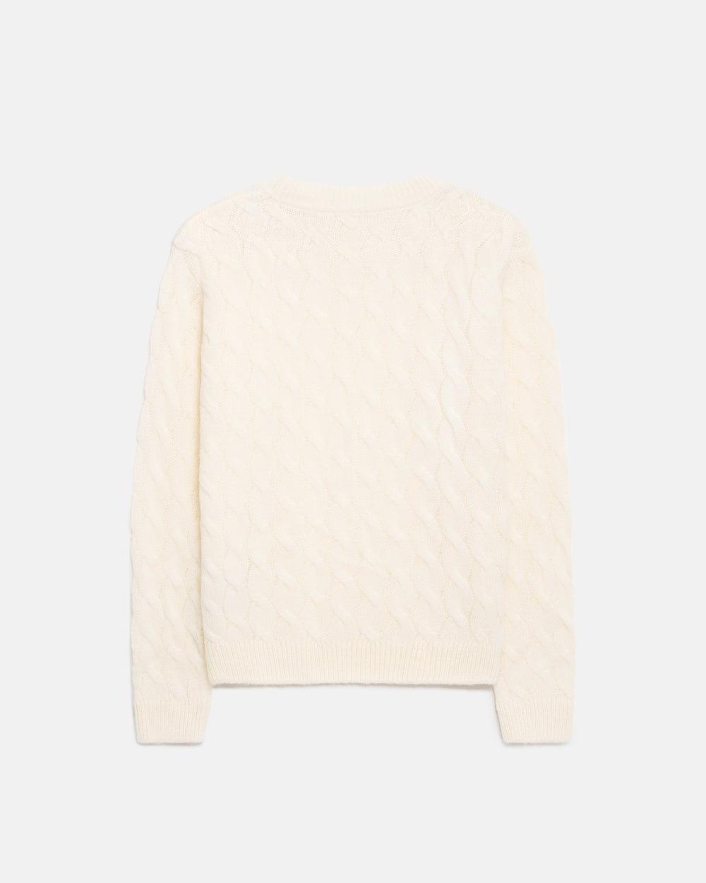 Pulover cu împletituri 2988 — ivory