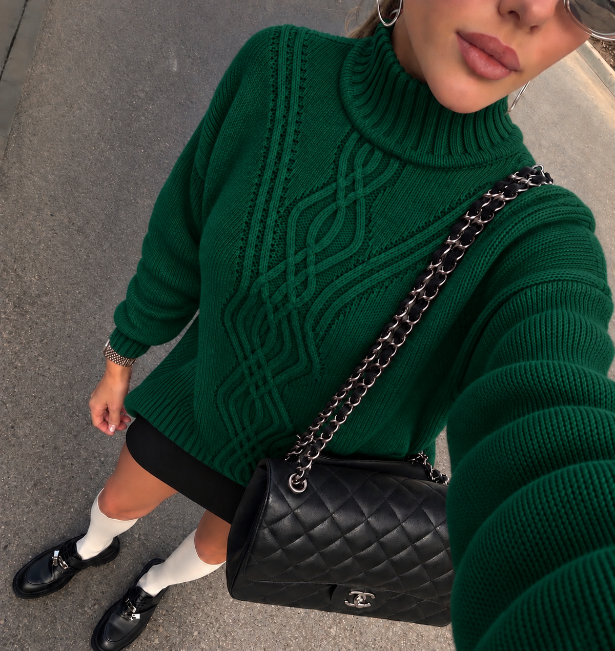 Pulover ARAN — verde