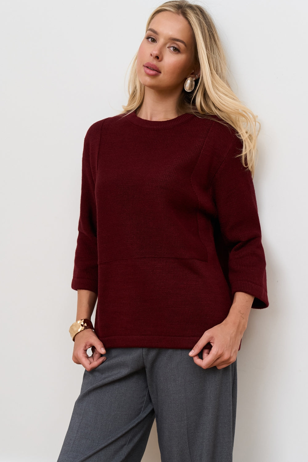 Pulover 2978 — burgundy - burgundy