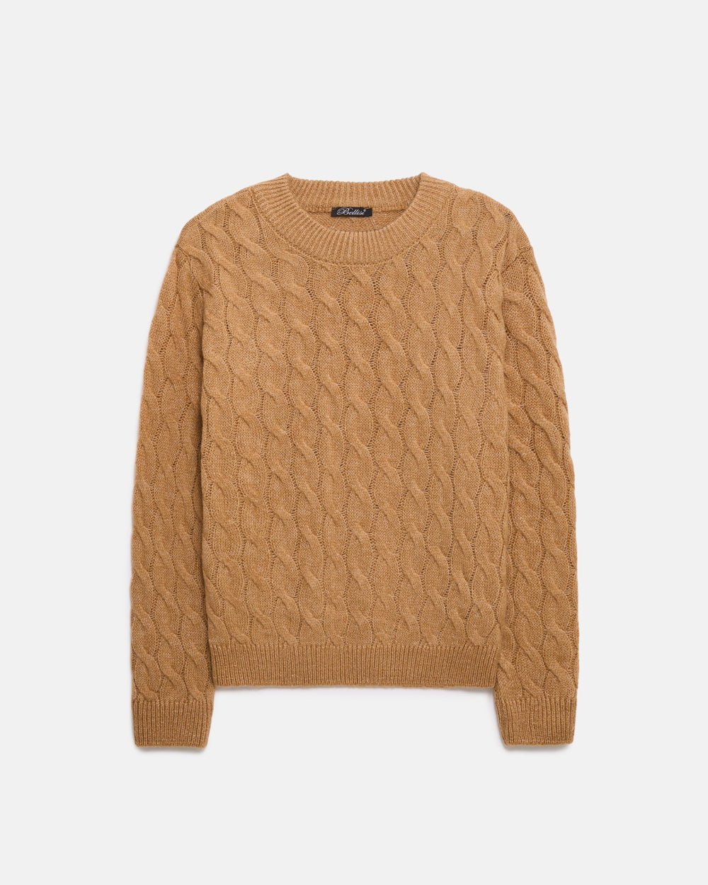 Pulover cu împletituri 2988 — ocru