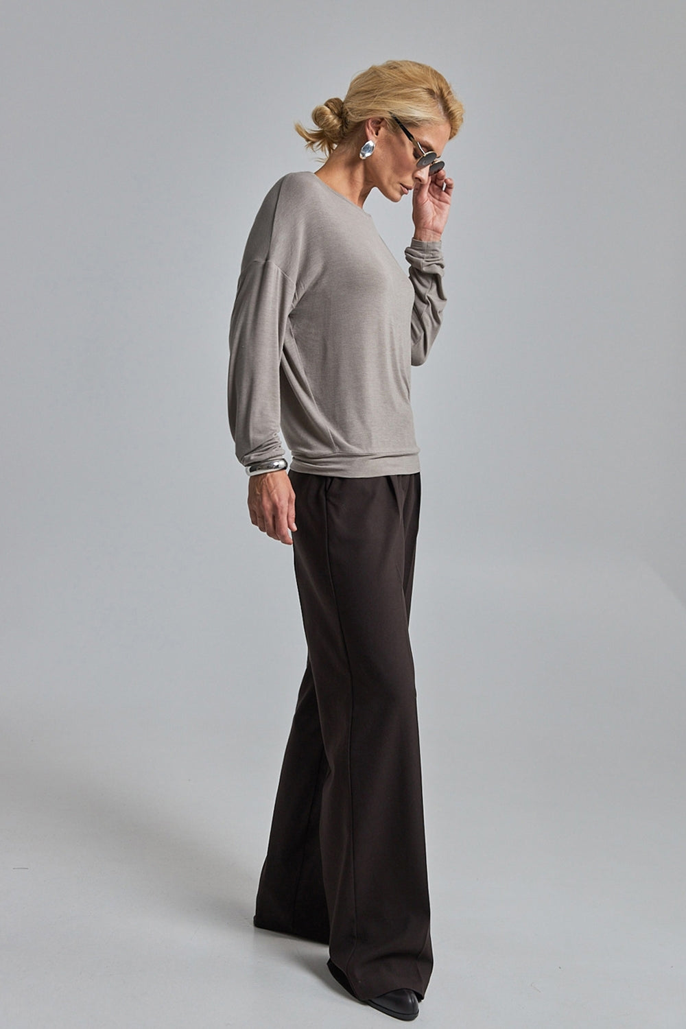 Pulover 3082 — taupe închis - taupe închis