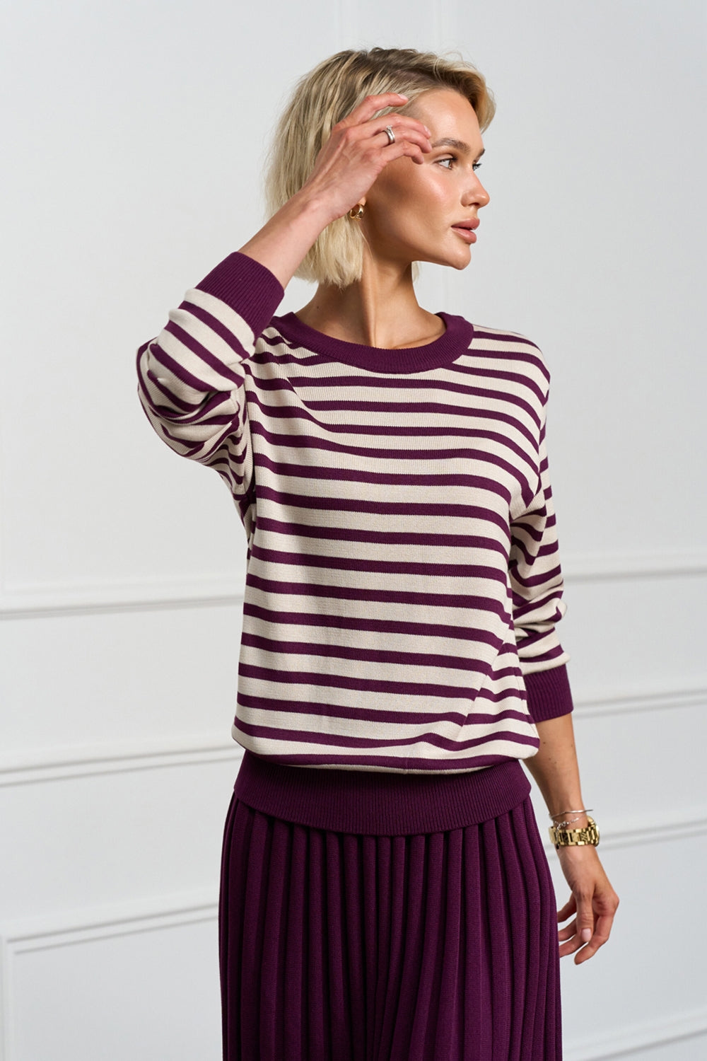 Pulover 2996 — maroon perlat - maroon perlat