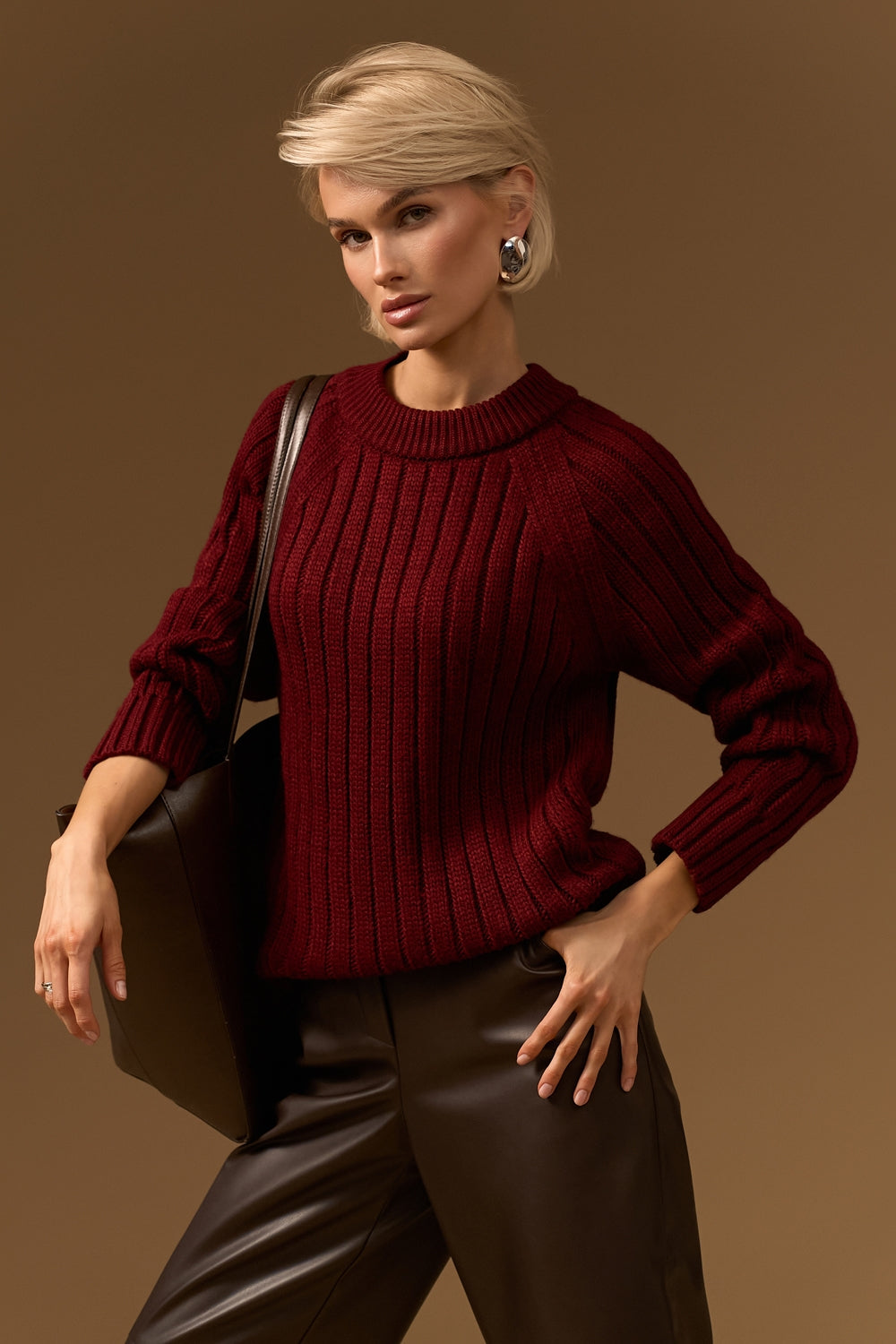 Pulover 2922 — burgundy