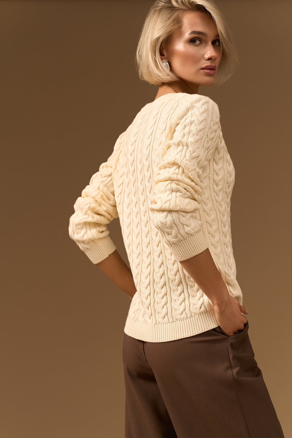 Pulover 2946 — crem - crem