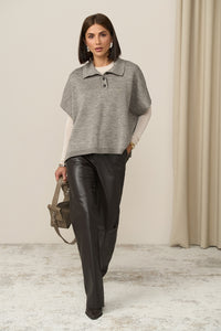 Poncho 2885 — gri-bej