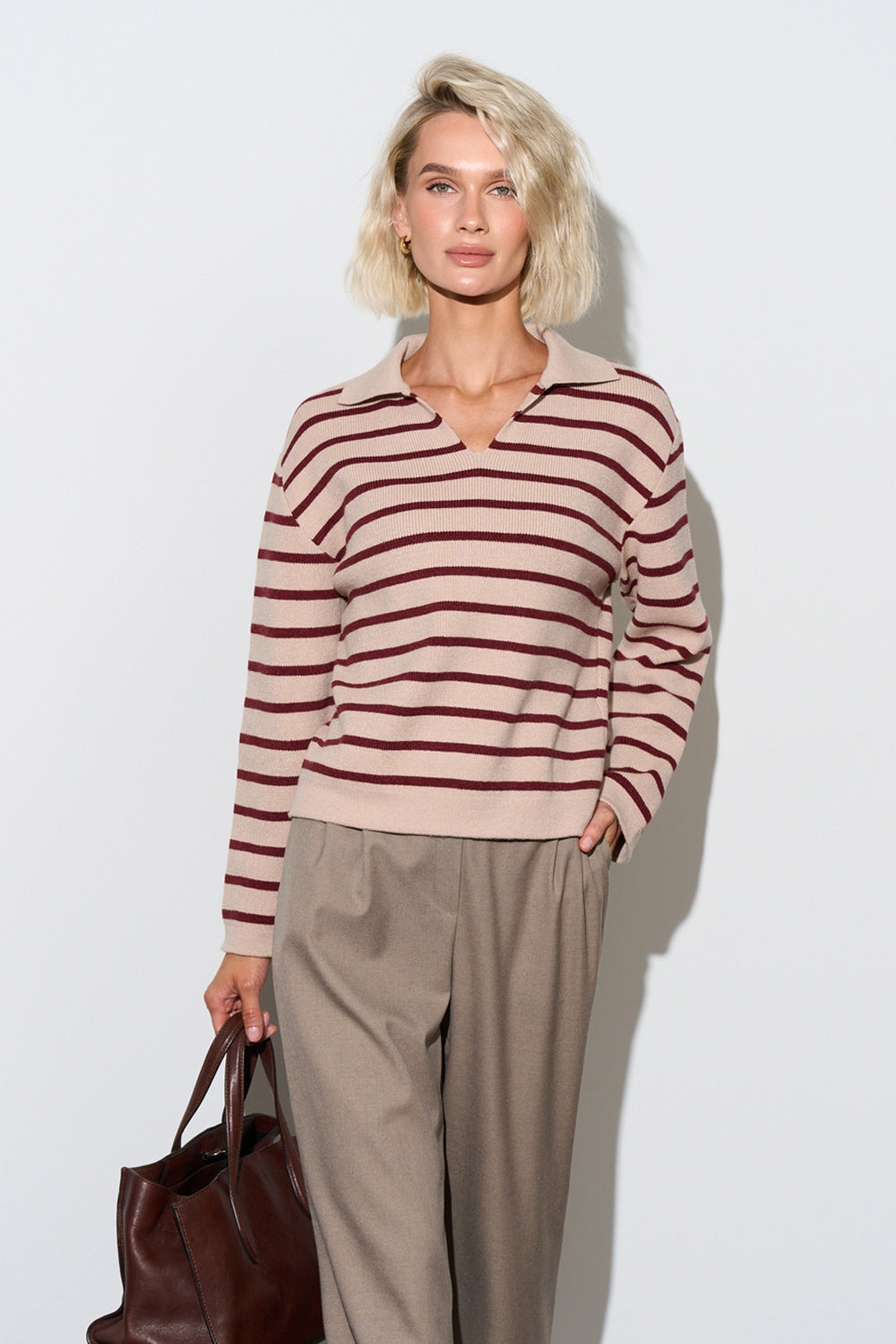 Polo 2984 — crem + marsala - crem + marsala
