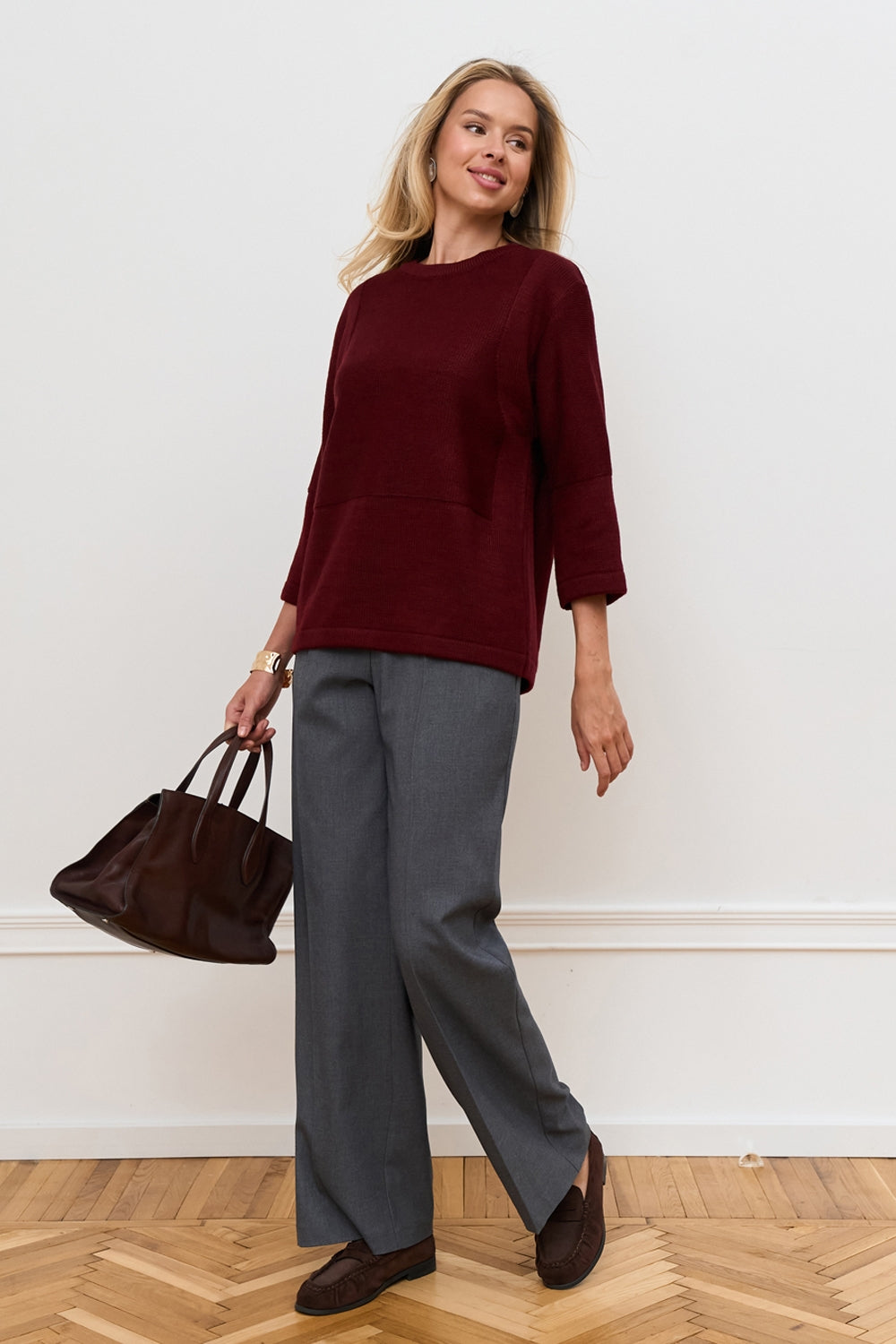 Pulover 2978 — burgundy - burgundy