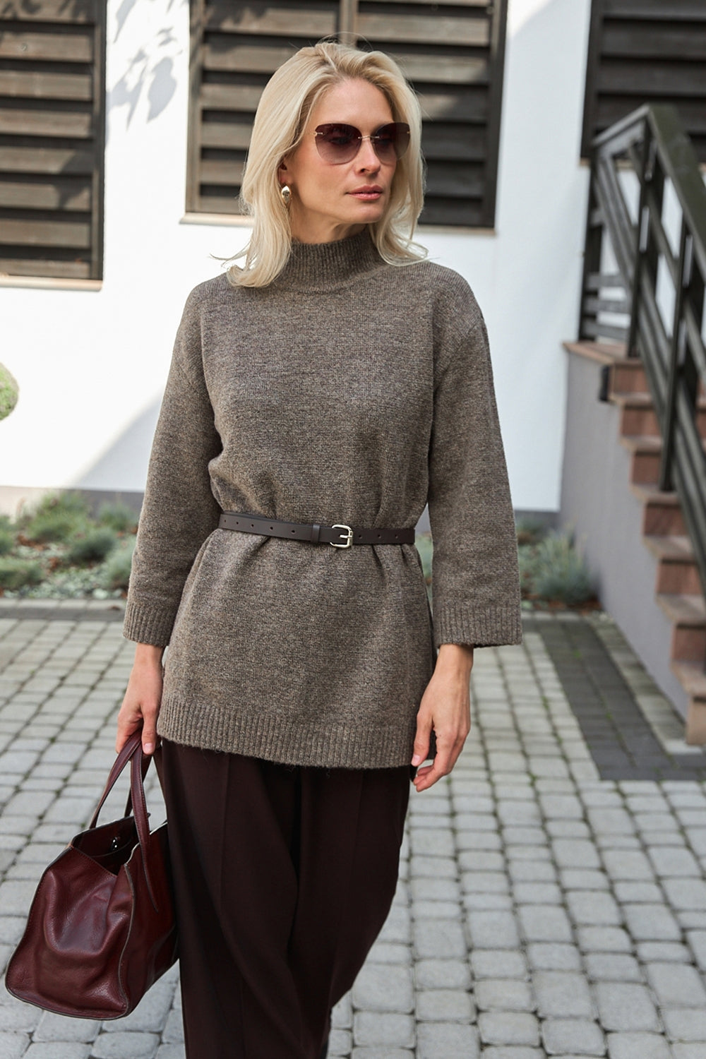 Pulover 2884 — mocca - mocca