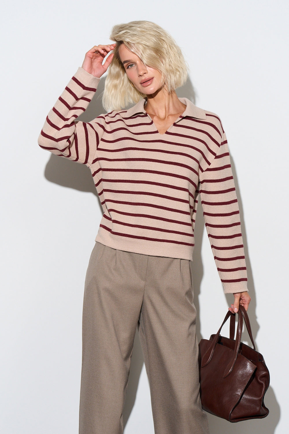 Polo 2984 — crem + marsala - crem + marsala