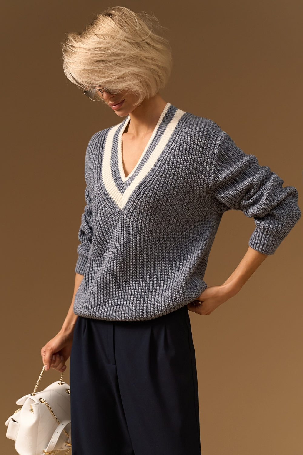 Pulover 2923 — denim - denim
