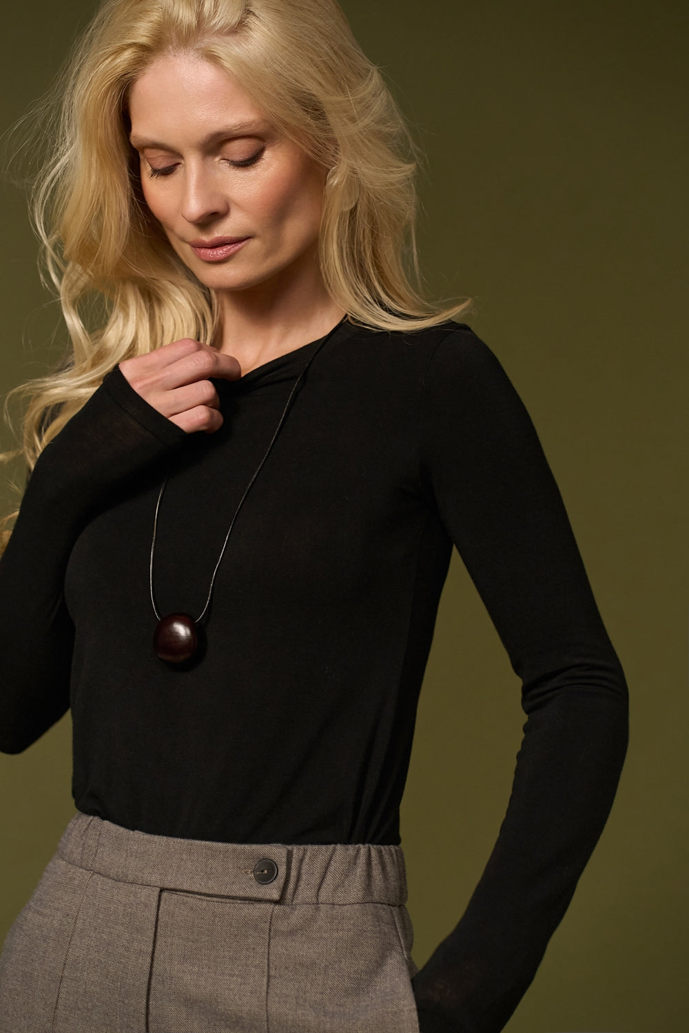 Longsleeve 3125 — negru - negru