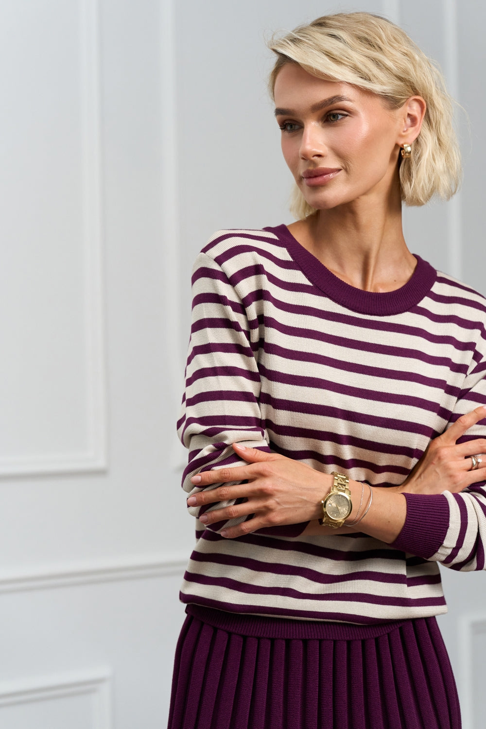 Pulover 2996 — maroon perlat - maroon perlat
