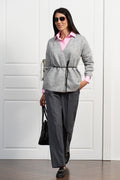 Cardigan petrecut 2966 — gri - gri