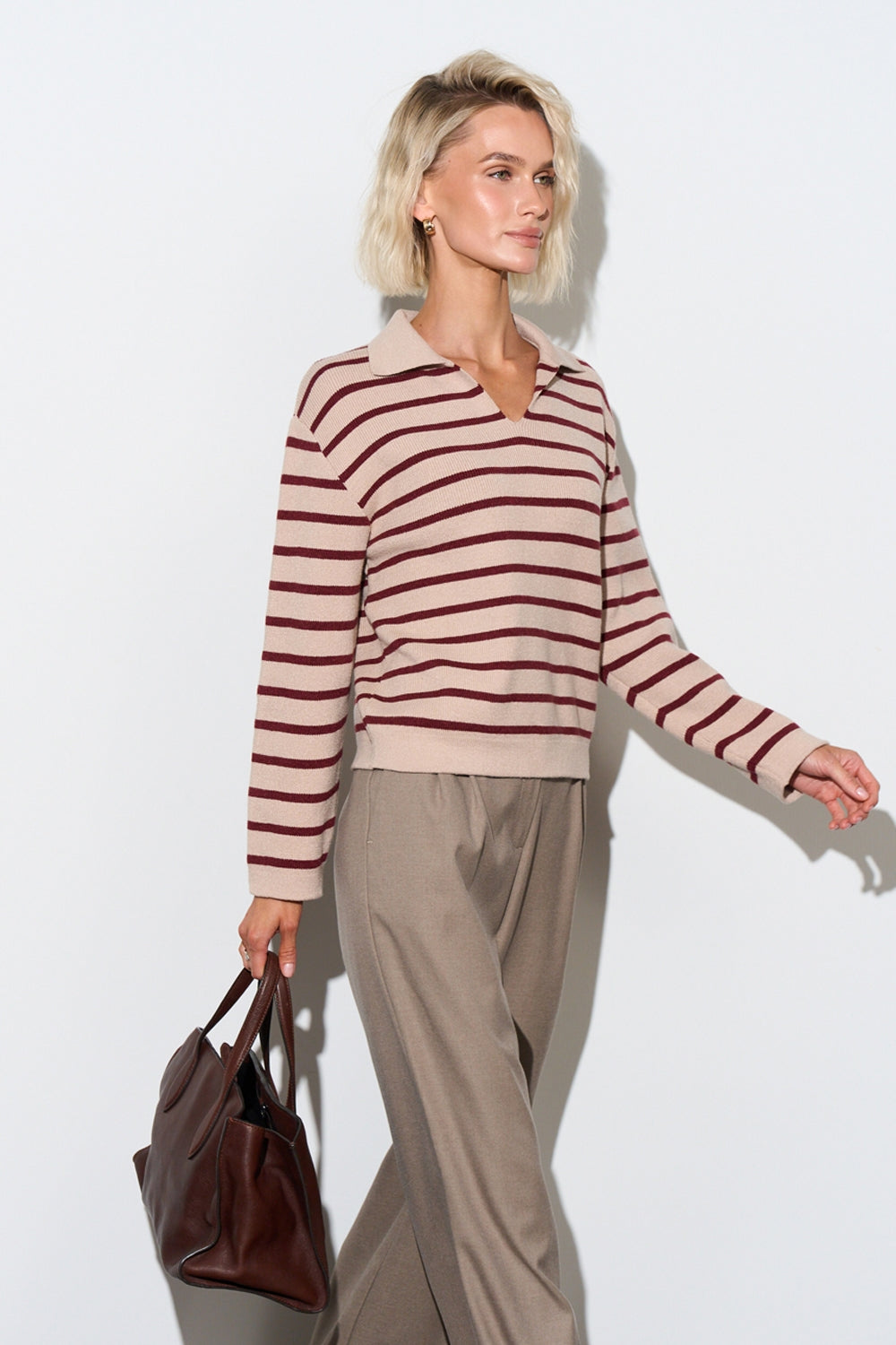 Polo 2984 — crem + marsala - crem + marsala