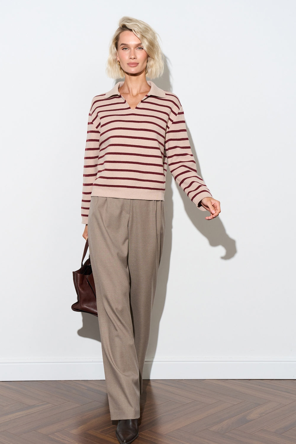 Polo 2984 — crem + marsala - crem + marsala