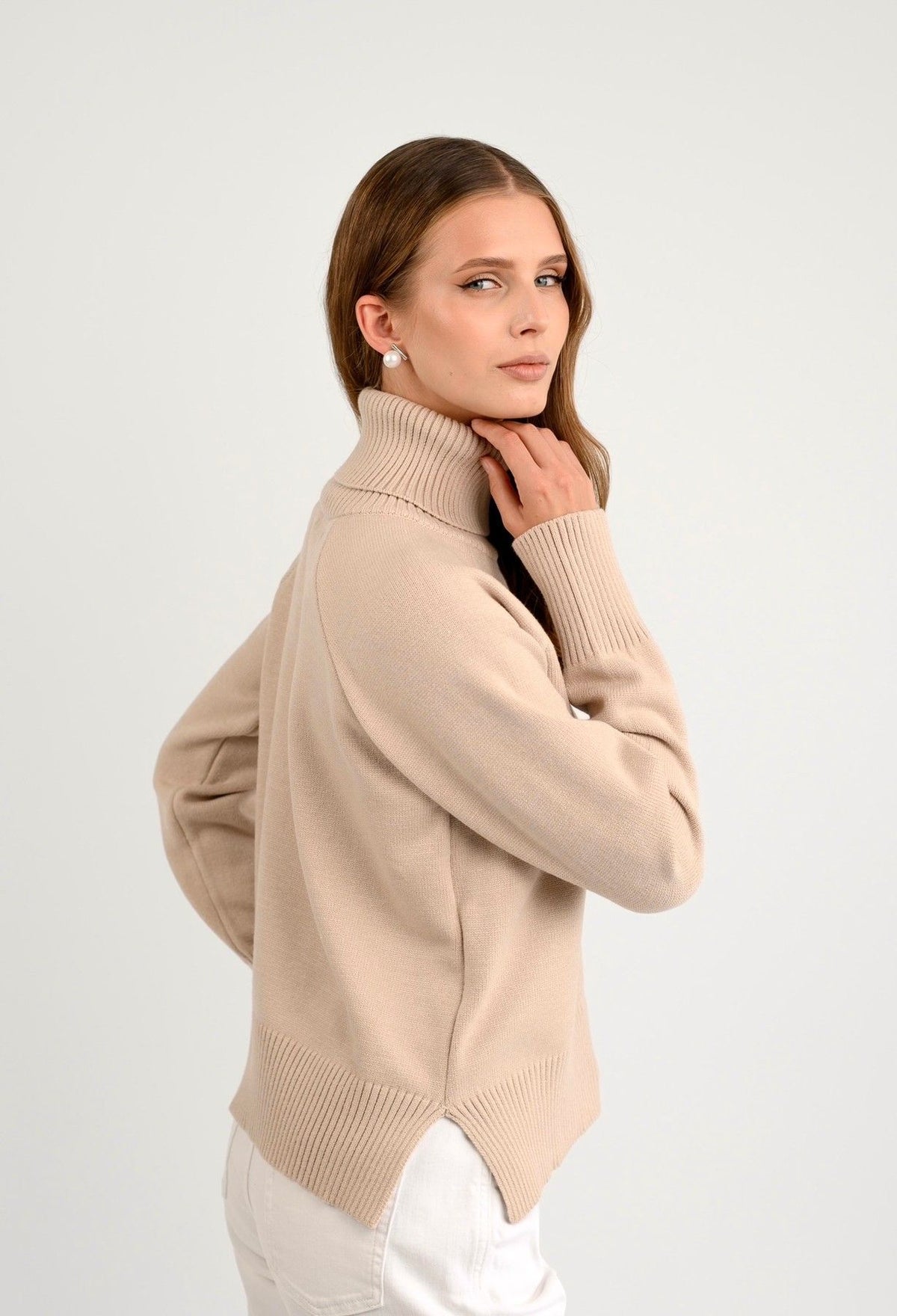 Pulover ELEGANT — cappuccino