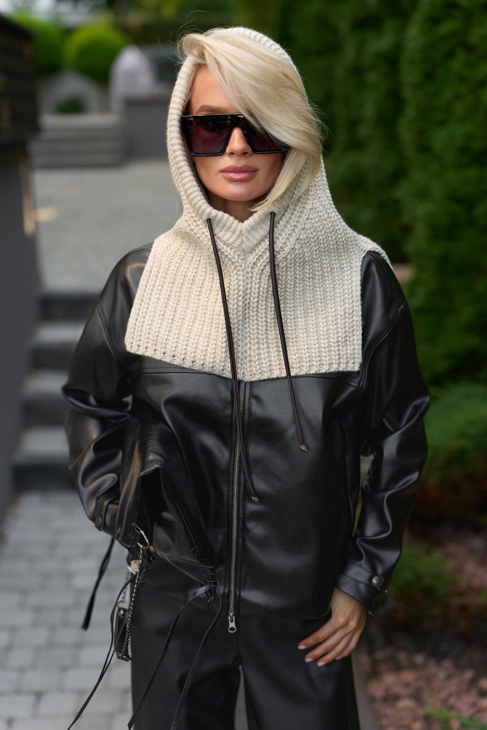 Glugă tricotată tip snood 4005 — natural