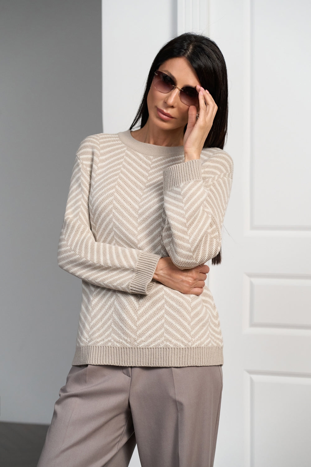 Pulover 2821 — natural cu lapte - natural cu lapte