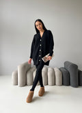 CARDIGAN SANTA — negru