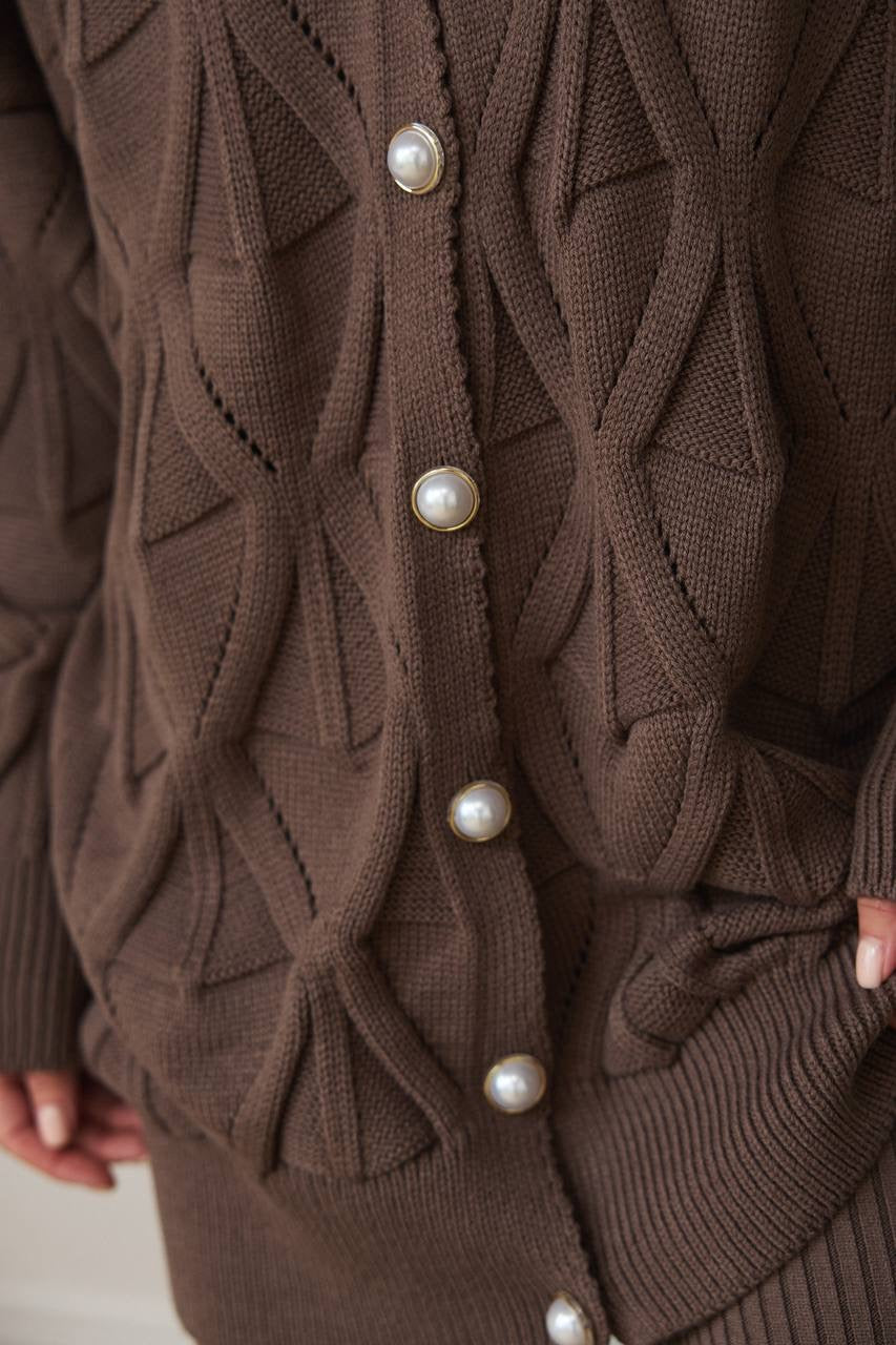 CARDIGAN SANTA — ciocolată
