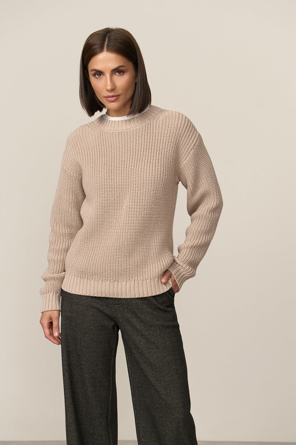 Pulover 2867 — bej - bej