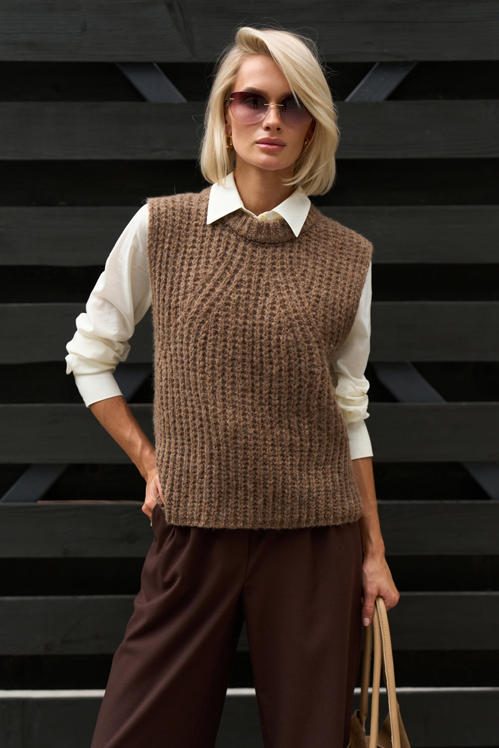 Vestă 4021 — caramel
