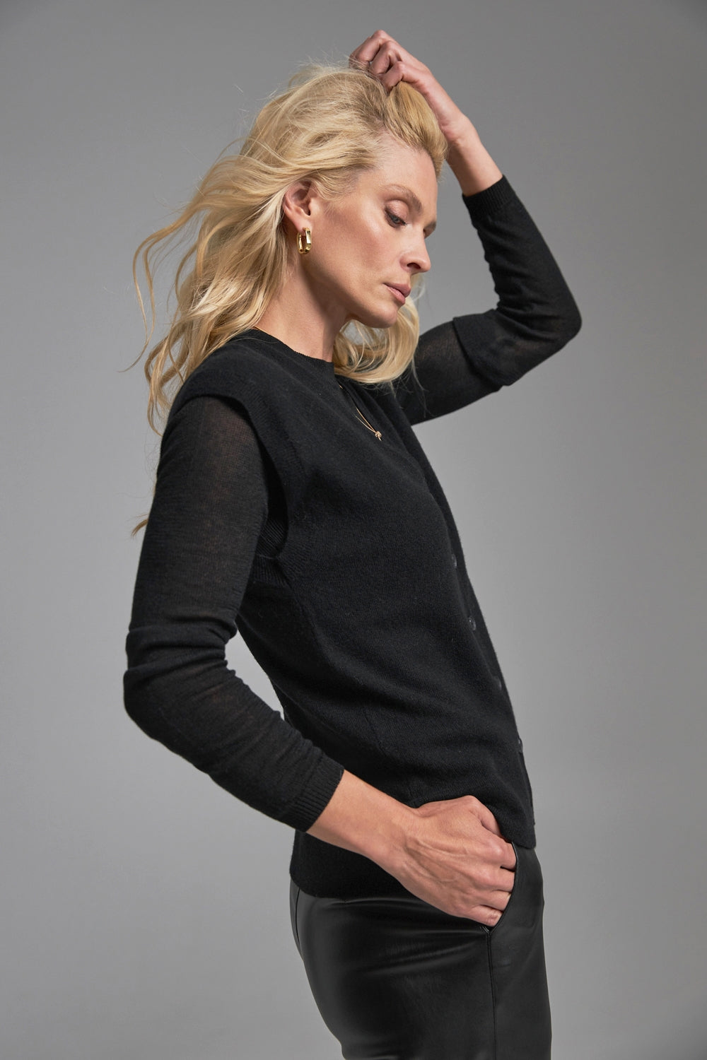 Vestă 2832 — negru - negru