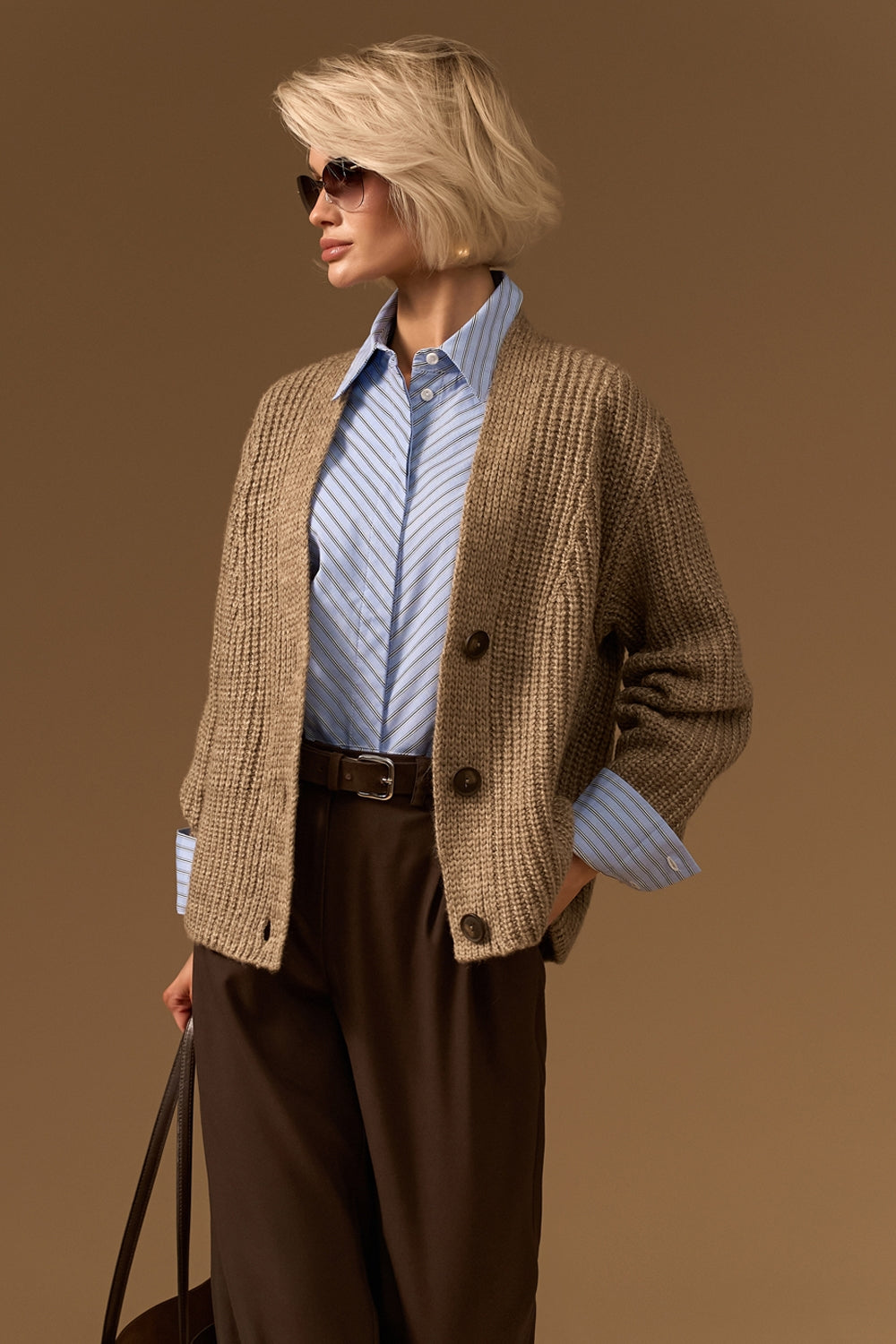Cardigan 2931 — cappuccino - cappuccino