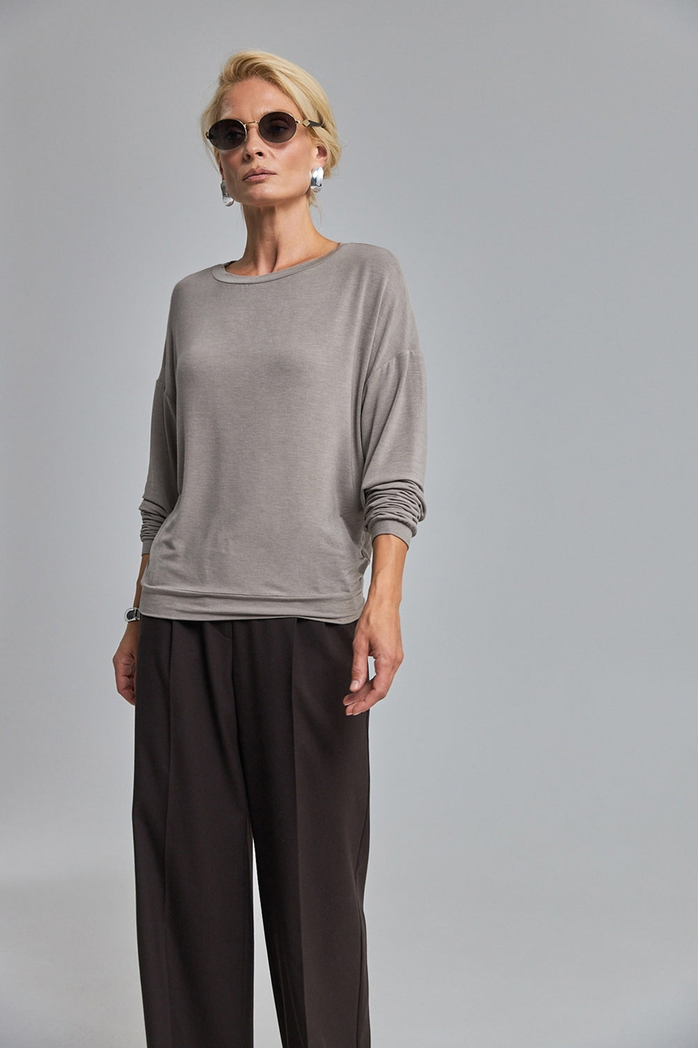Pulover 3082 — taupe închis - taupe închis