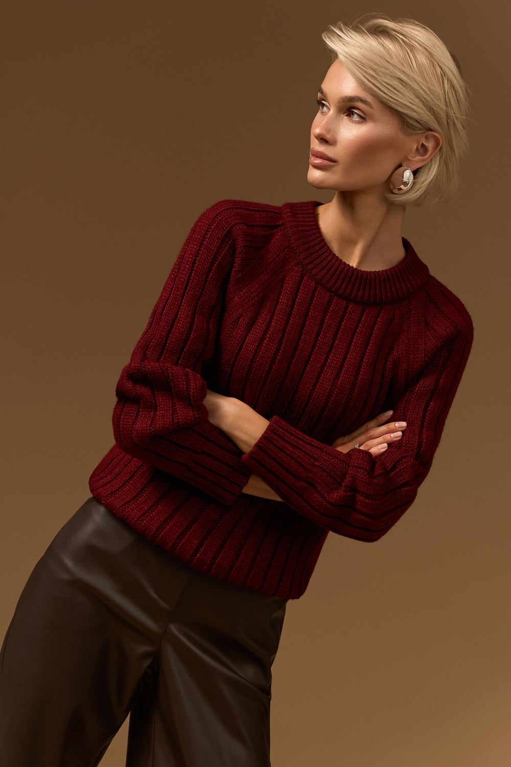 Pulover 2922 — burgundy