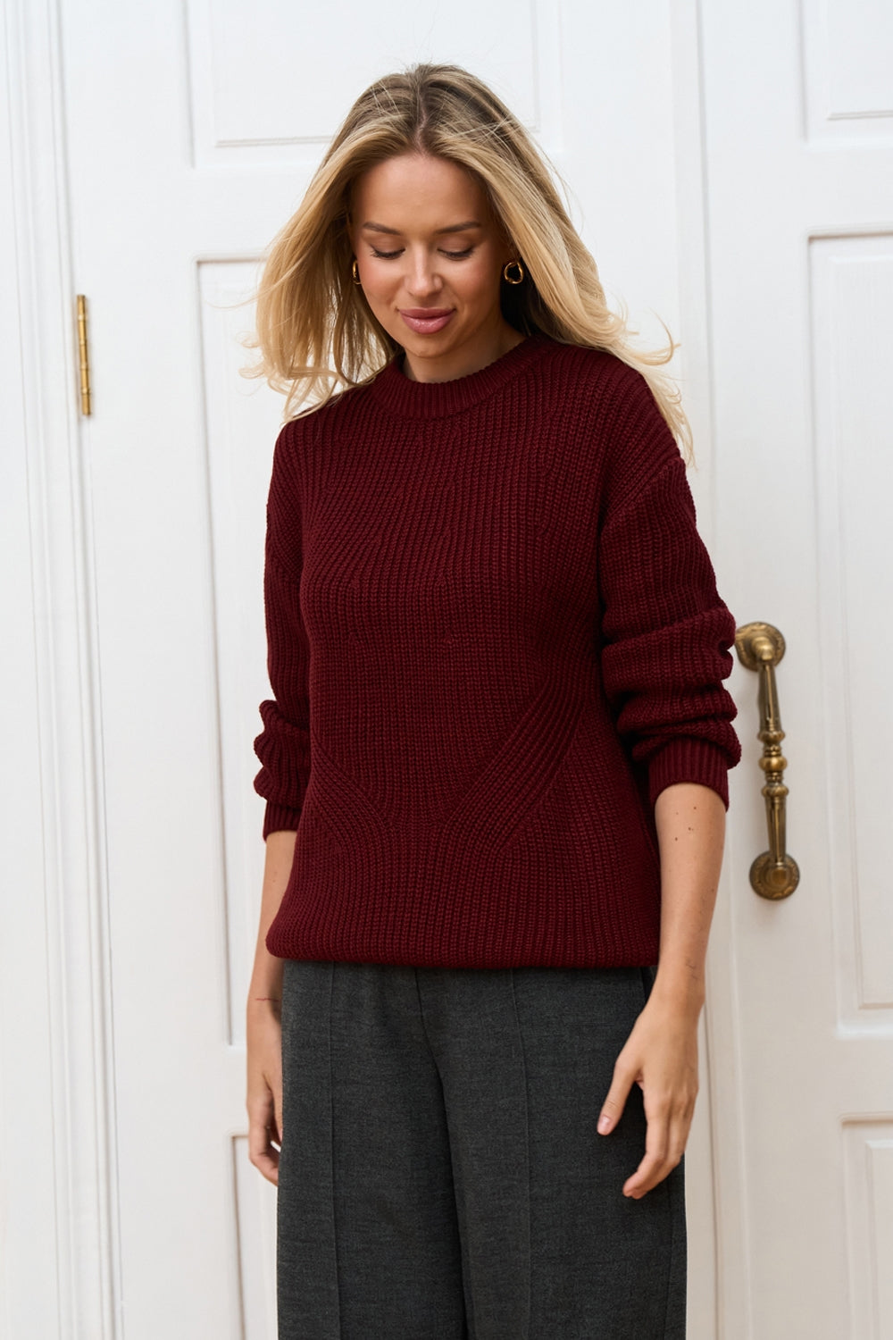 Pulover 2911 — burgundy - burgundy