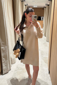 Rochie SOFT POLO — roz pudră