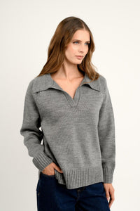 Pulover polo NORDIC — gri