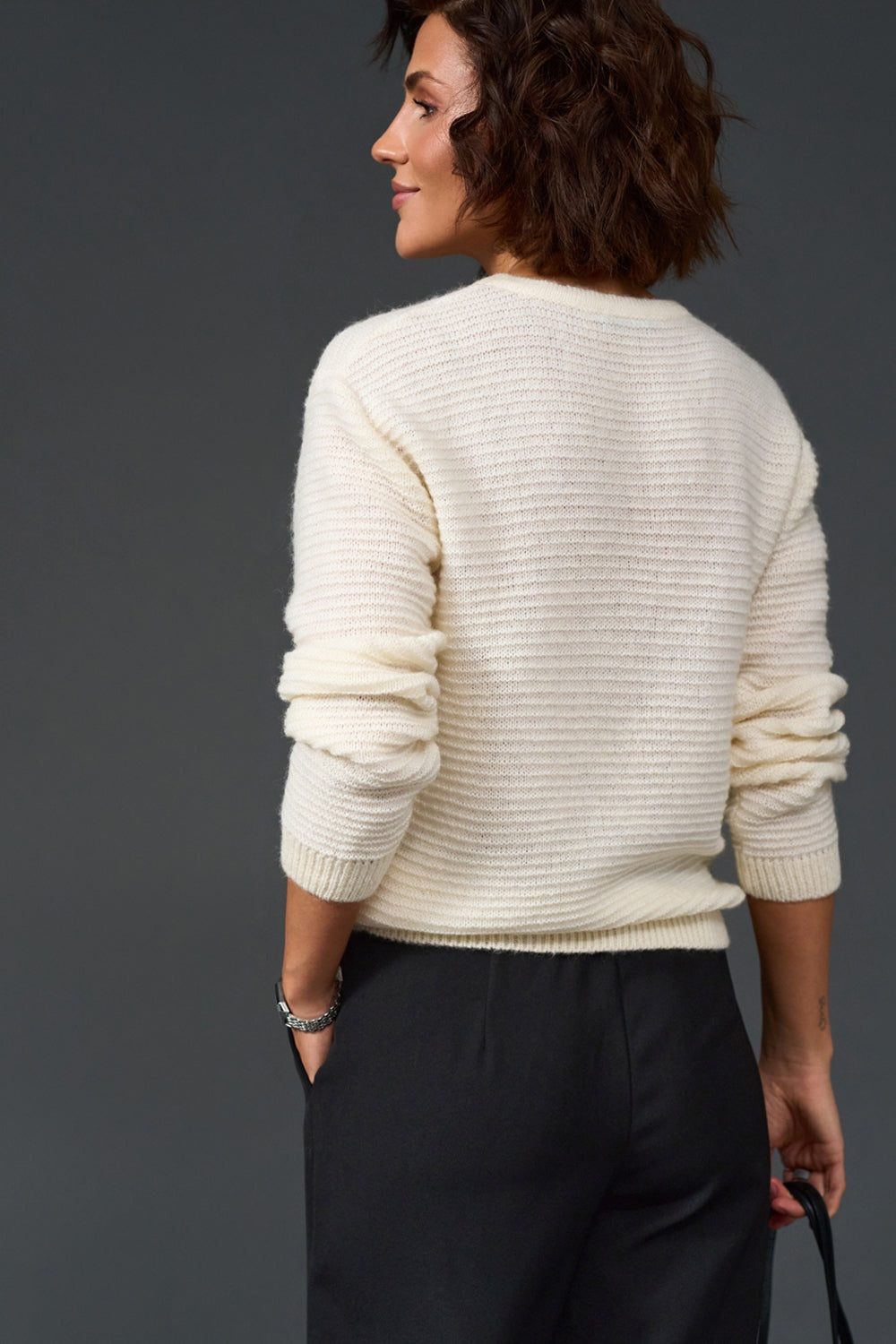 Pulover pânză de păianjen 2992 — ivory