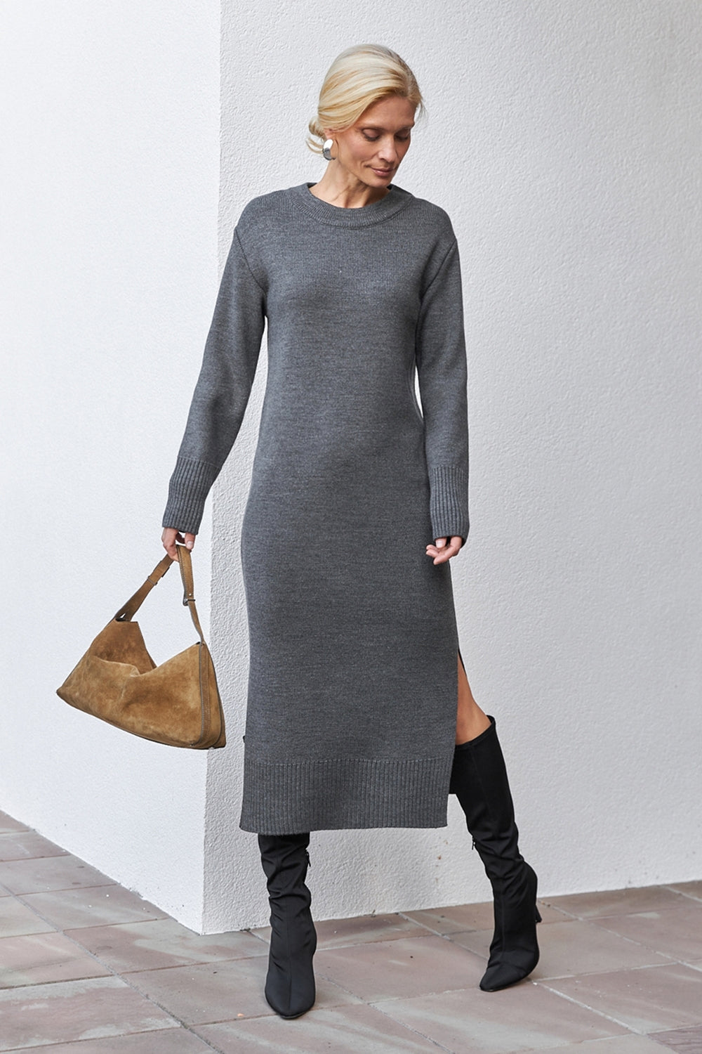 Rochie 2873 — gri închis