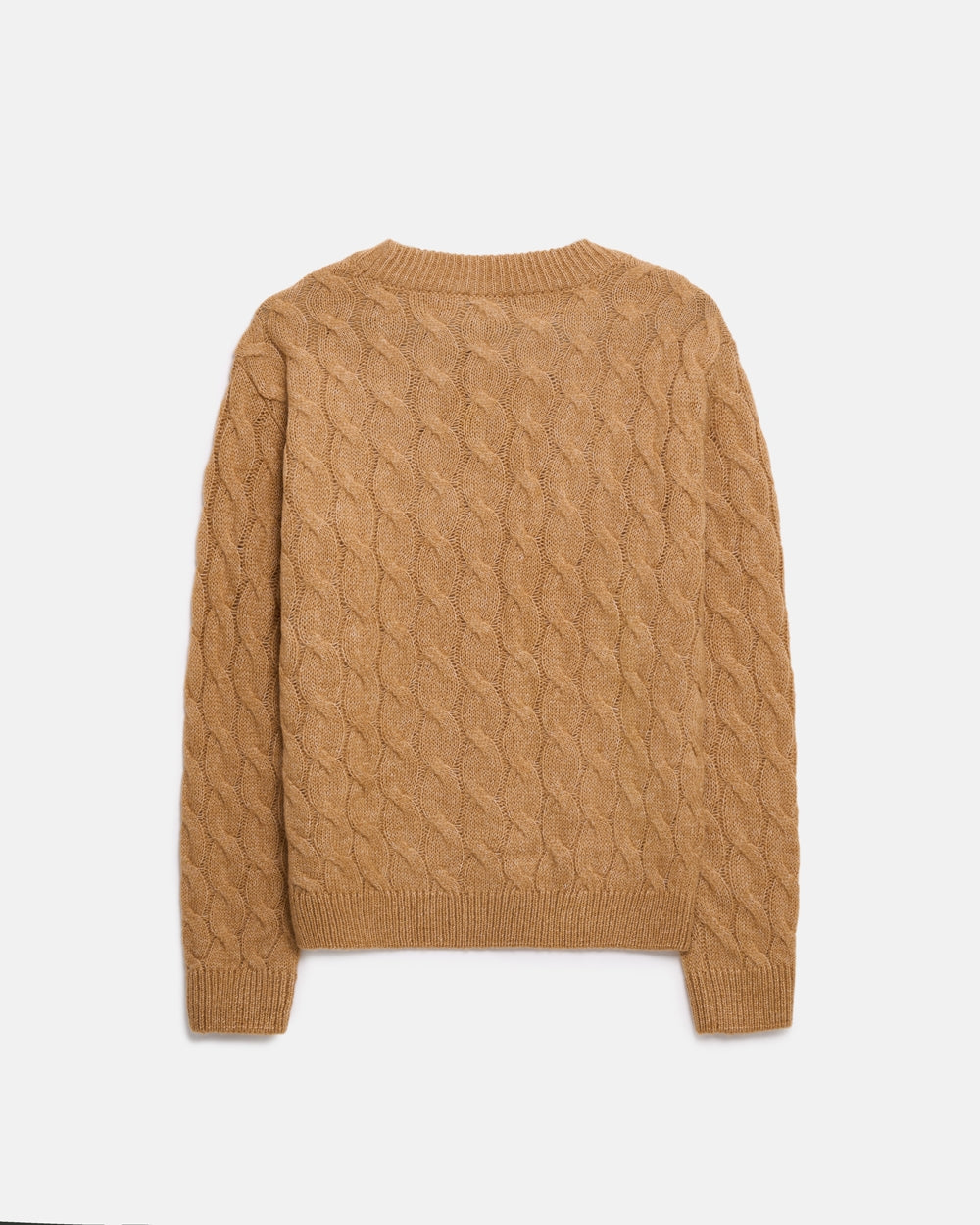 Pulover cu împletituri 2988 — ocru