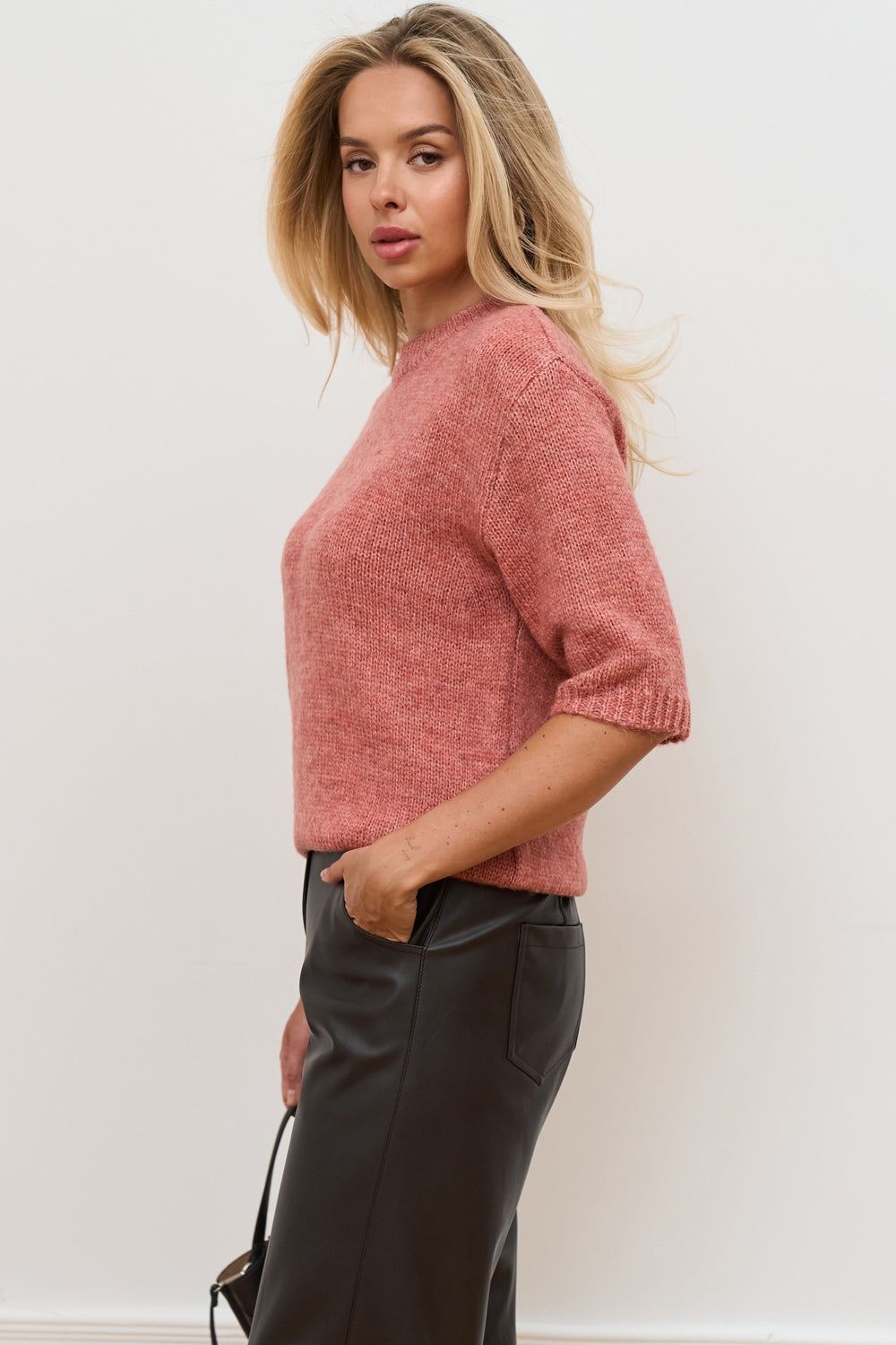 Pulover cu mânecă scurtă 2811 — flamingo - flamingo