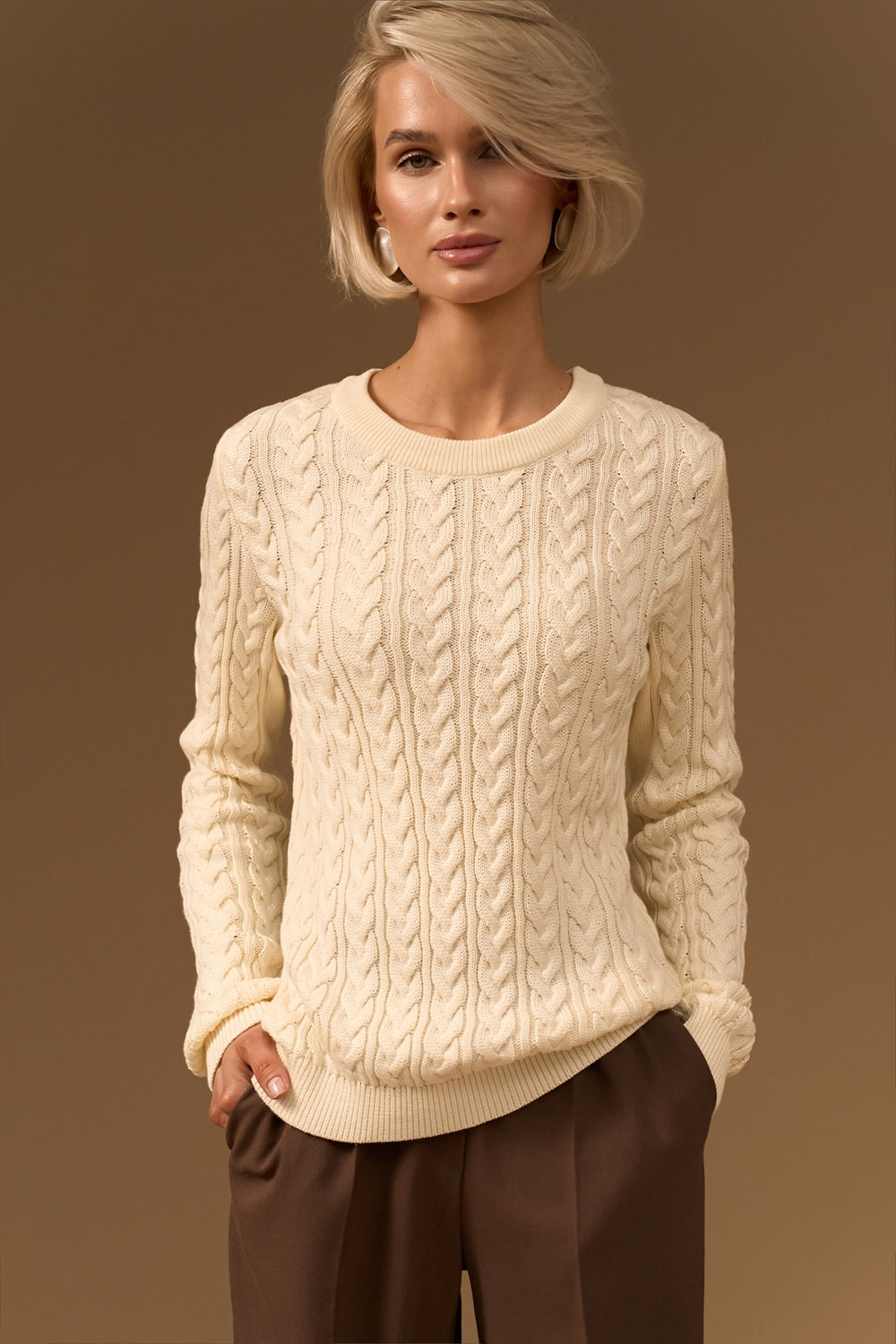 Pulover 2946 — crem - crem