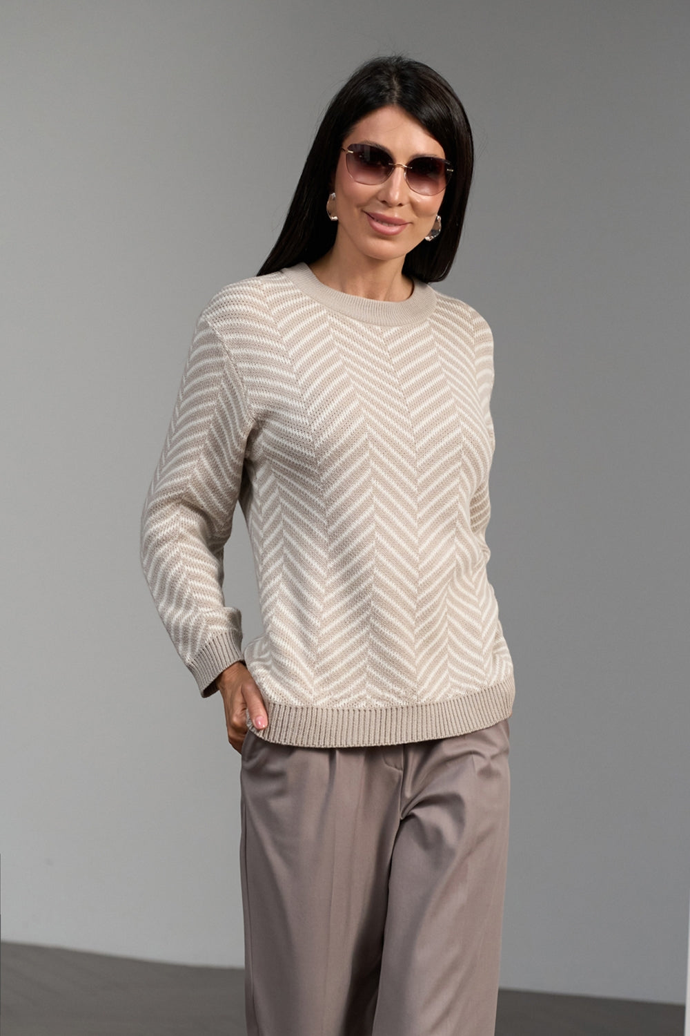 Pulover 2821 — natural cu lapte - natural cu lapte