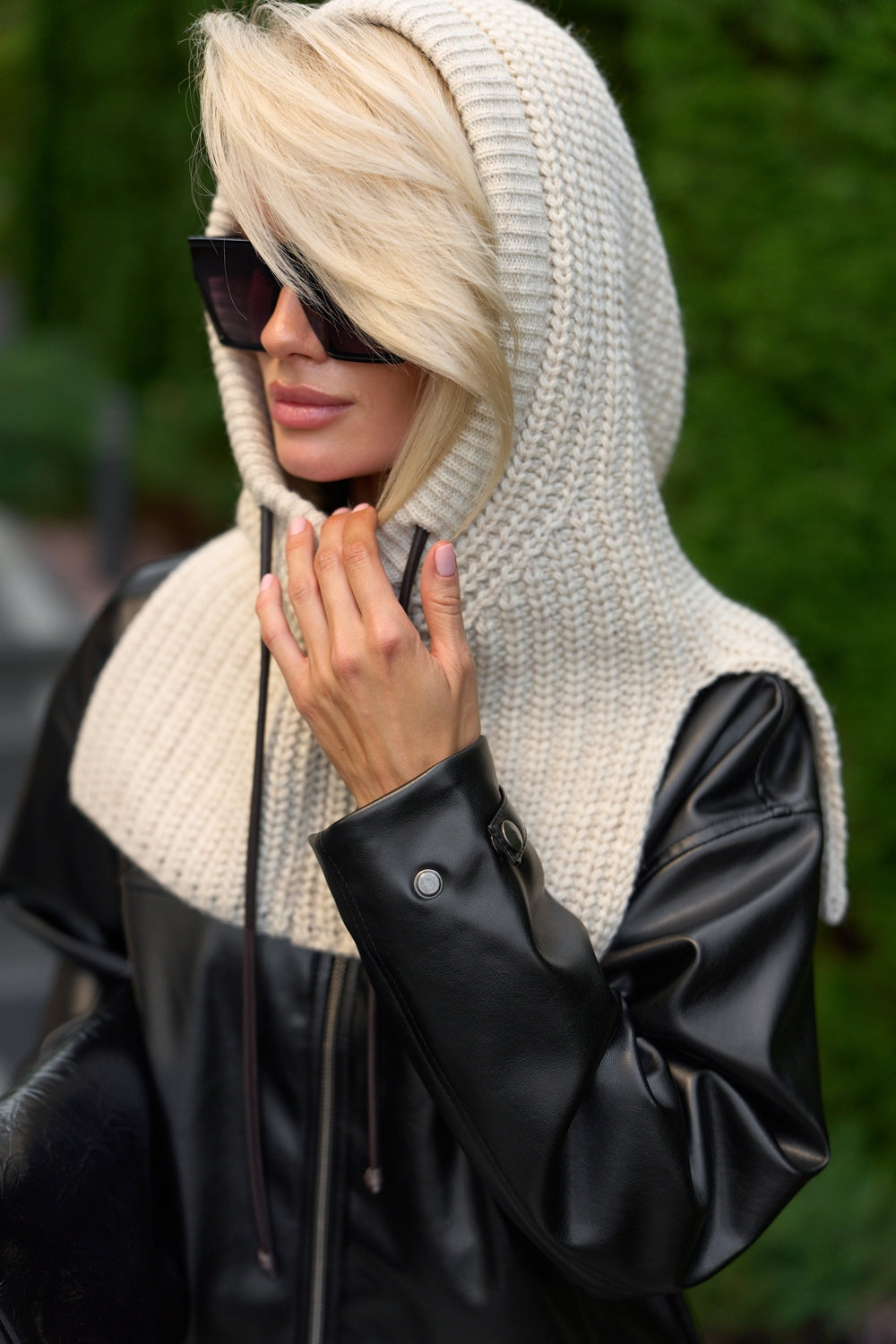 Glugă tricotată tip snood 4005 — natural